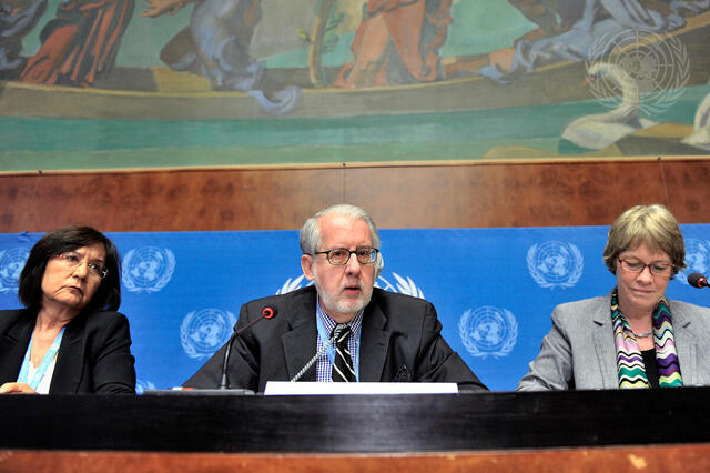 Inquiry Commission on Syria Briefs Press in Geneva
