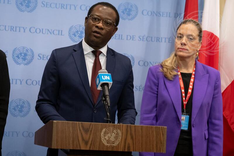 Security Council Members Brief Press on Climate Funding
