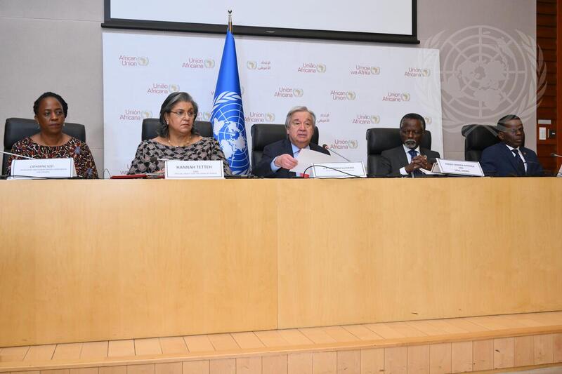 Secretary-General Briefs Press during African Union Summit in Addis Ababa