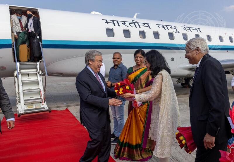 Secretary-General Arrives in Vadodara, India