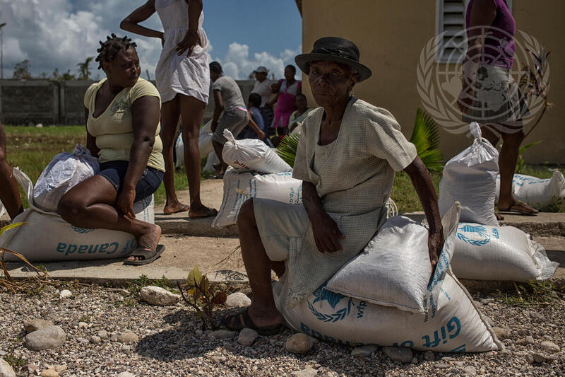 Distribution of Disaster Relief in Les Cayes Haiti
