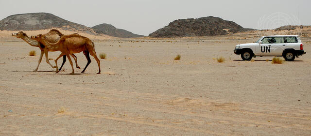 MINURSO Team on Patrol in Western Sahara