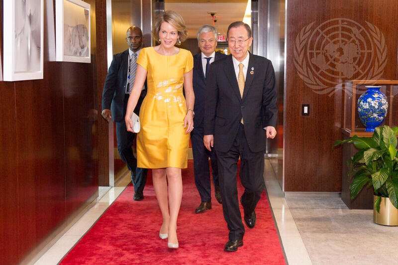 Secretary-General Meets Queen of Belgium