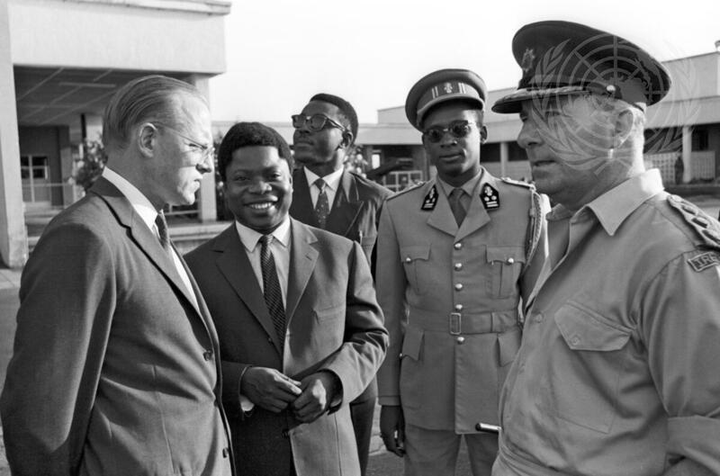 Awaiting the Arrival of UN Under-Secretary Ralph Bunche