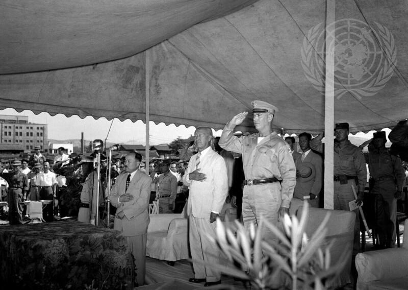 Ceremony to Inaugurate Clearing of Bomb Damage in Seoul