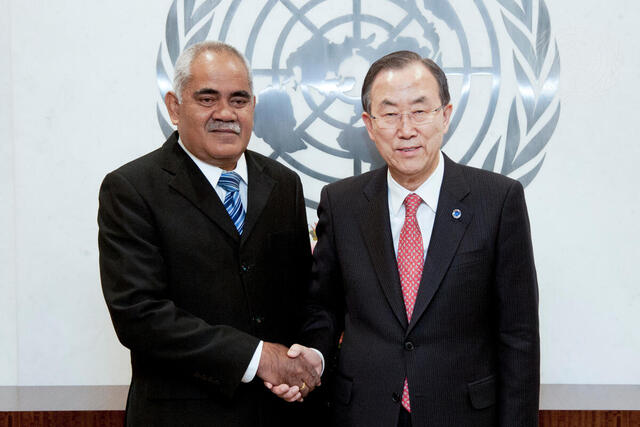 Secretary-General Meets Prime Minister of Tuvalu