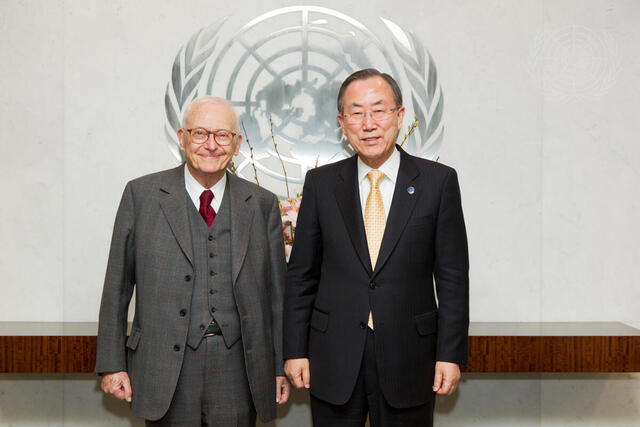 Secretary-General Meets Former Head of International Court