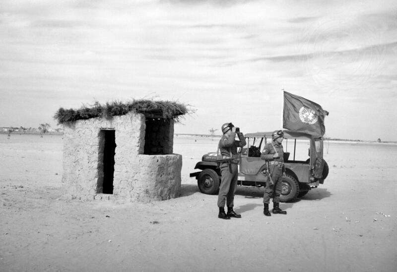 Yugoslav Soldiers of UNEF at Desert Outposts