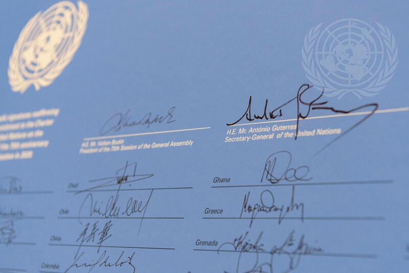 Member States Signs Preamble of UN Charter to Commemorate 75th Anniversary