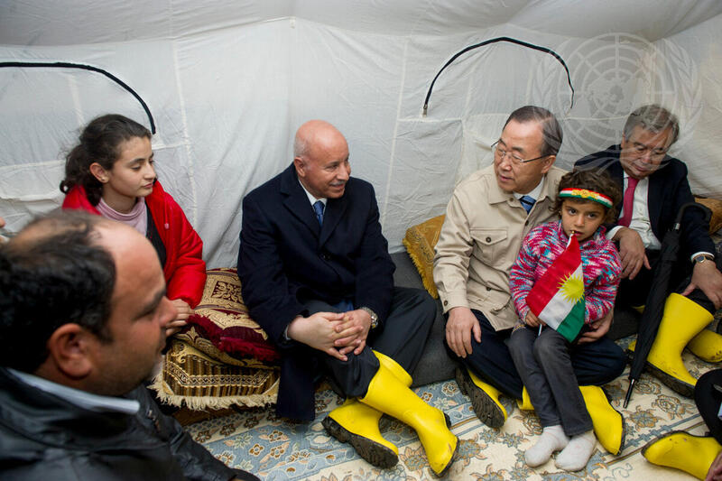 UN Leaders Visit Kawrgosik Refugee Camp, Iraq