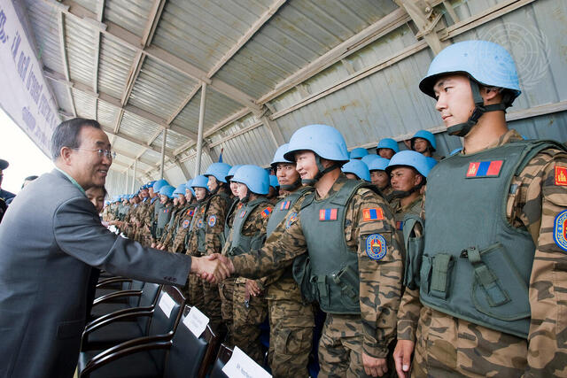 Secretary-General Visits Mongolian Peace Operations Training Centre
