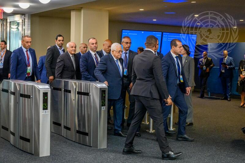 President of State of Palestine Arrives to 78th General Assembly Debate
