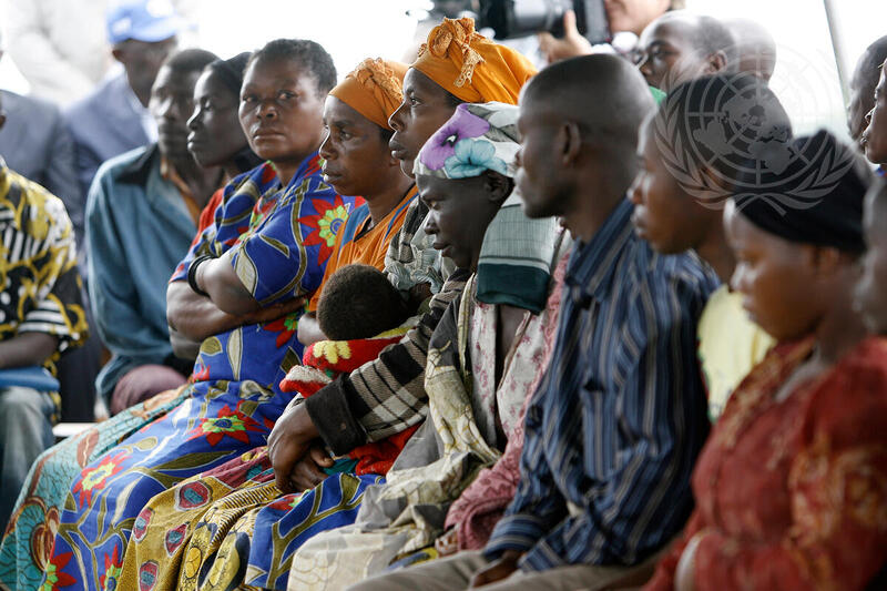 Kitabati IDP Camp Residents Gather to Meet Secretary-General