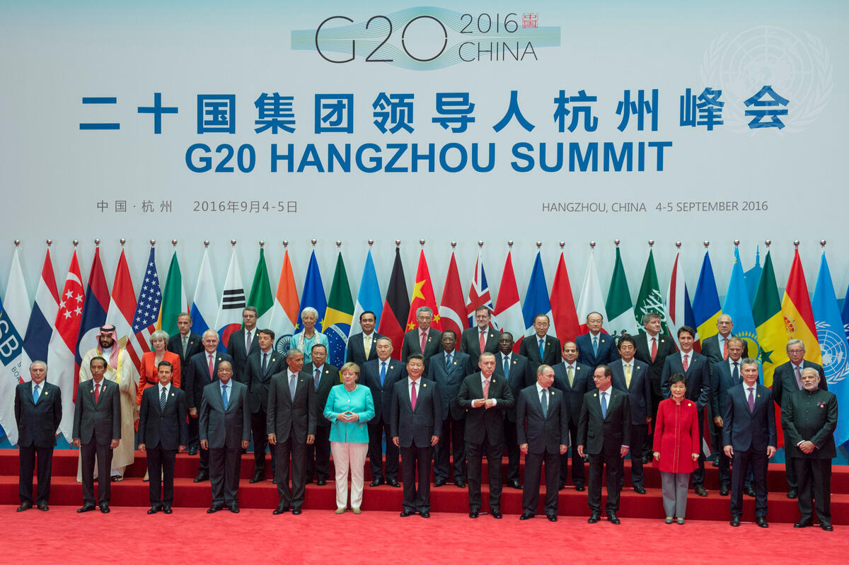 Group Photo of World Leaders at G20 Summit, Hangzhou, China | UN Photo