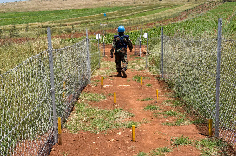 Peacekeepers in Lebanon De-Mine along Israeli-Lebanese Blue Line