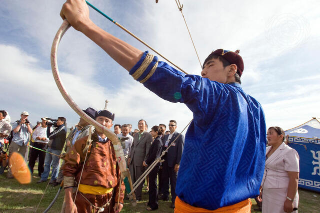 Herder Community Member Participates in Archery