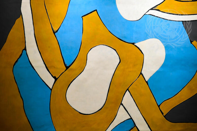 Detail of Fernand Leger Mural in General Assembly Hall
