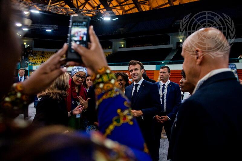 President of France Attends UN 2022 Ocean Conference
