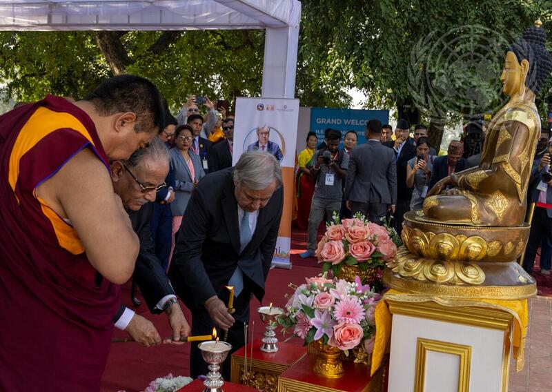 Secretary-General Visits Lumbini in Nepal