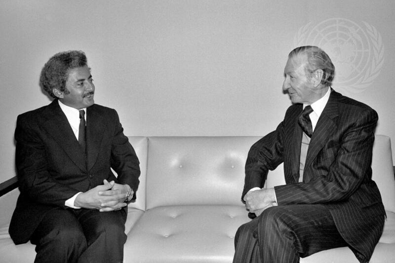 Head of State of Democratic Yemen Visits United Nations