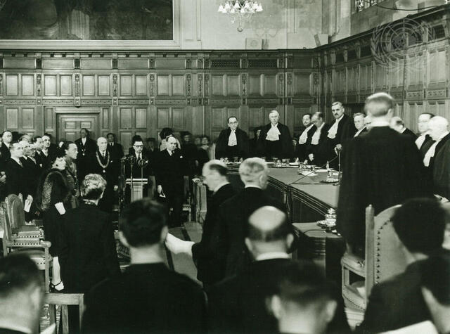 Inaugural Session of the International Court of Justice at The Hague
