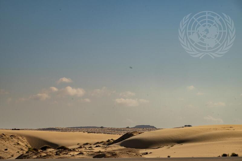 View of Desert Landscape around Al-Arish, Egypt