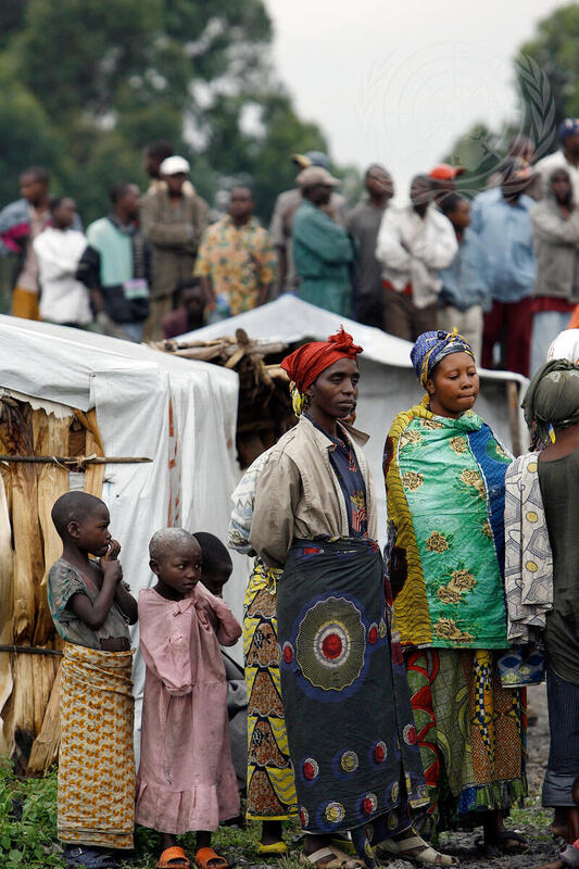 Kitabati IDP Camp Residents Gather to Meet Secretary-General
