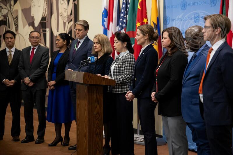 Members of Security Council Briefs Press after Security Council Meeting on Sudan and South Sudan