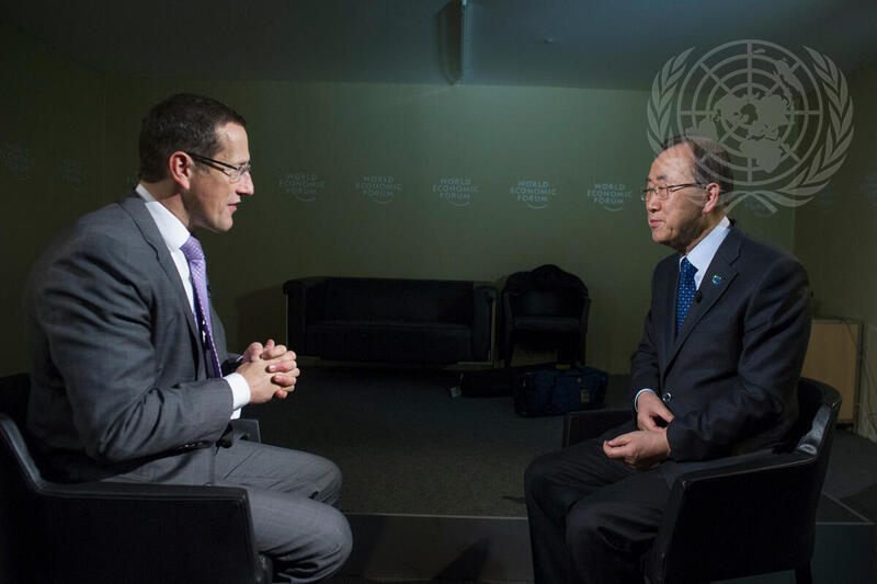 Secretary-General Speaks to CNN at World Economic Forum