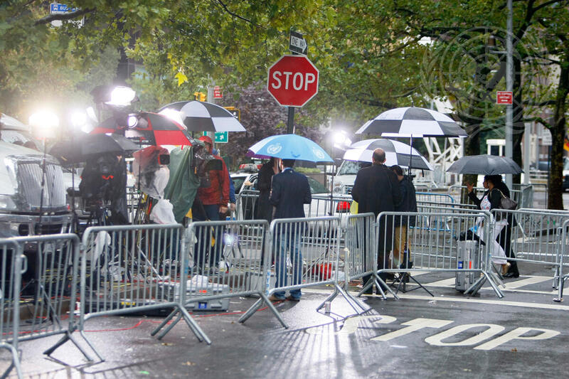 Media Crews Cover Events Unfolding at UN Headquarters