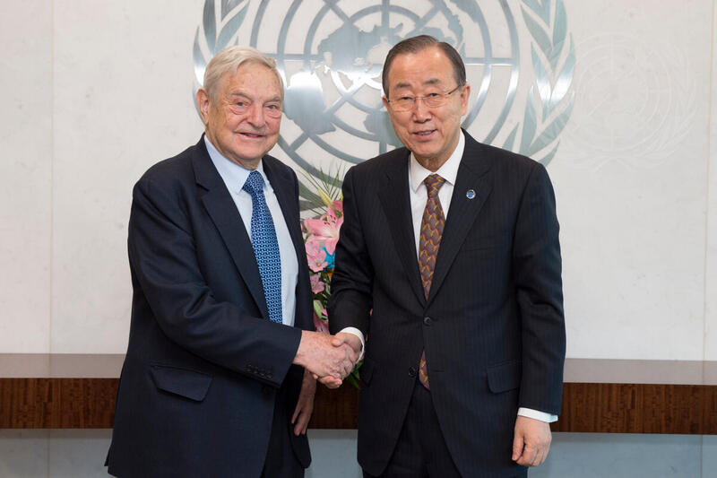 Secretary-General Meets Founder of Open Society Foundations