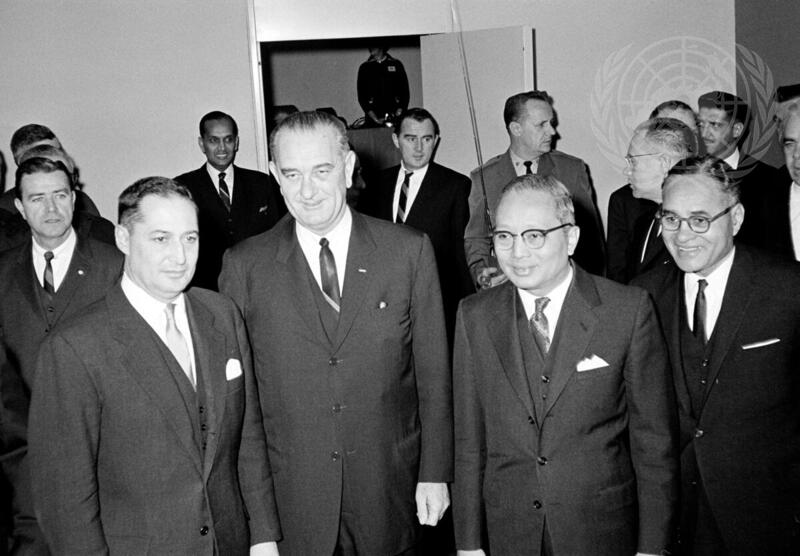 President Johnson Addresses General Assembly