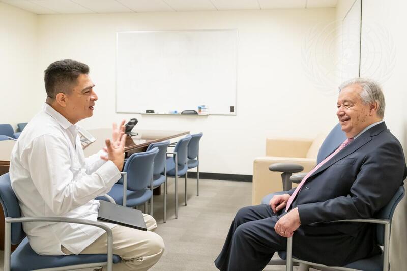 Secretary-General Meets Representative of Farc-EP