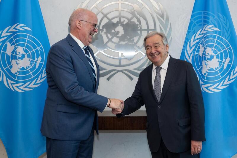 Permanent Representative of Greece Pays Farewell Call on Secretary-General