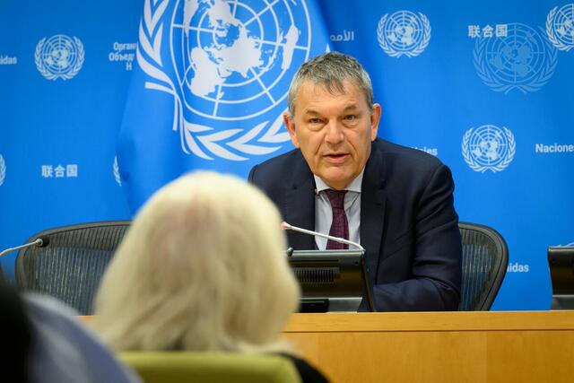 Commissioner-General of UNRWA Briefs Press on Gaza