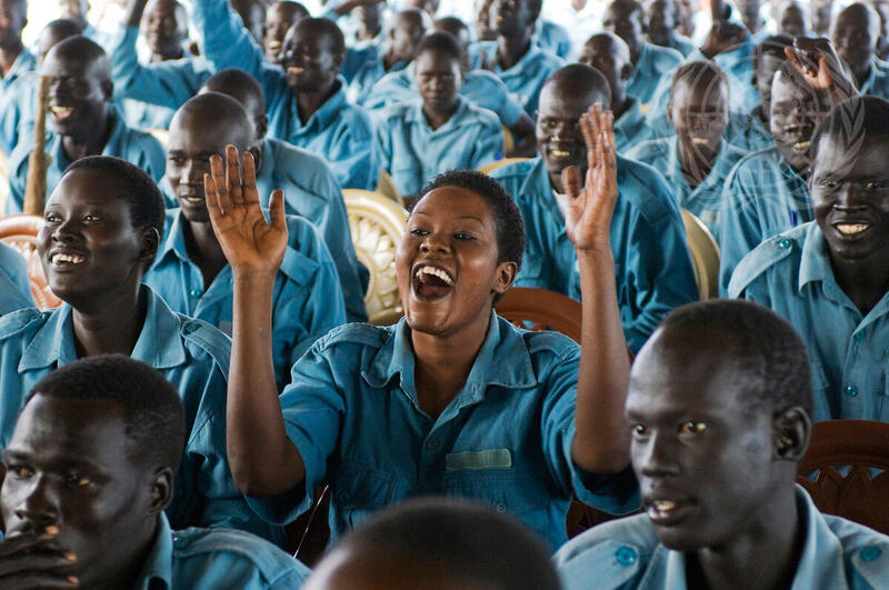 South Sudan Police Recruits at Training Academy