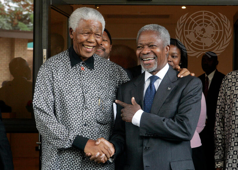 Secretary-General Meets with Former South African President