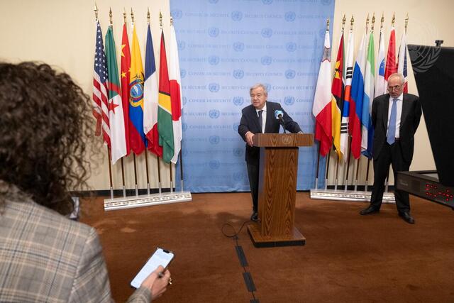 Secretary-General Briefs Press on Situation in Gaza