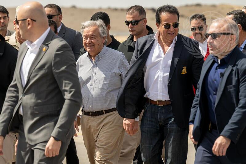 Secretary-General Arrives at Rafah Border Crossing