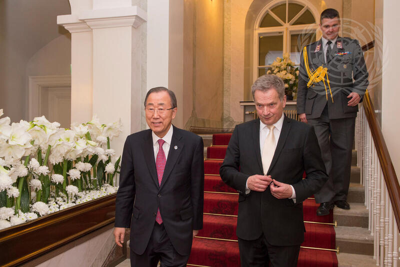 Secretary-General Meets President of Finland in Helsinki