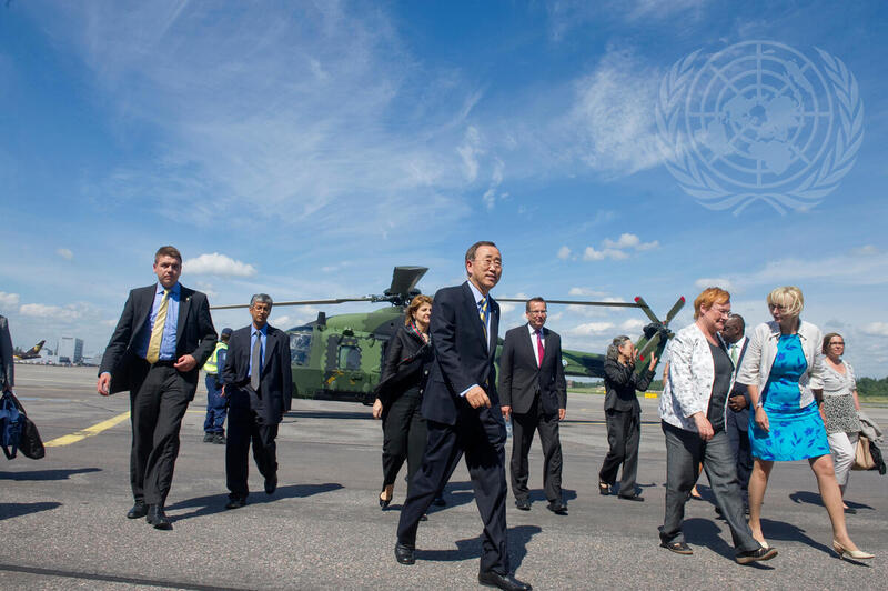 Secretary-General and Finnish President Return to Helsinki