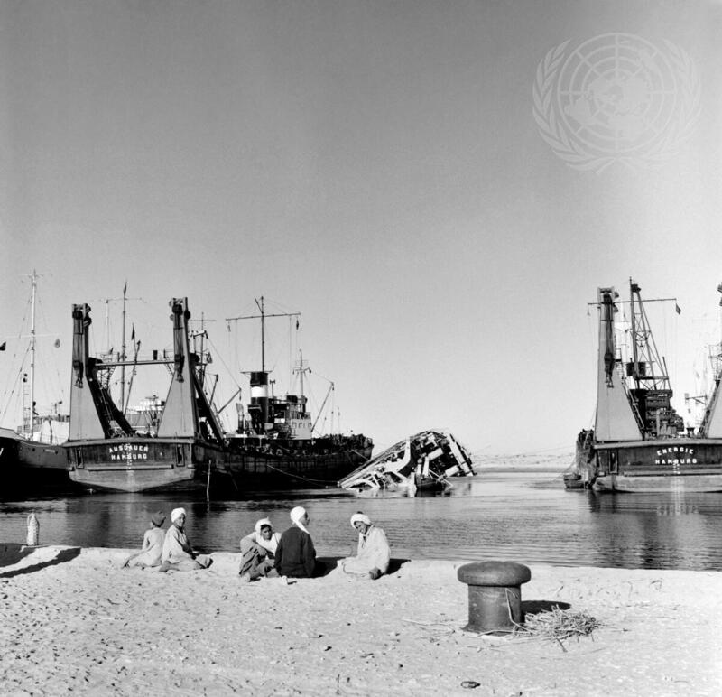 Salvage Work in the Suez Canal