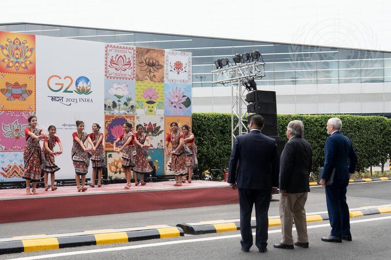 Secretary-General Arrives in New Delhi to Attend G-20
