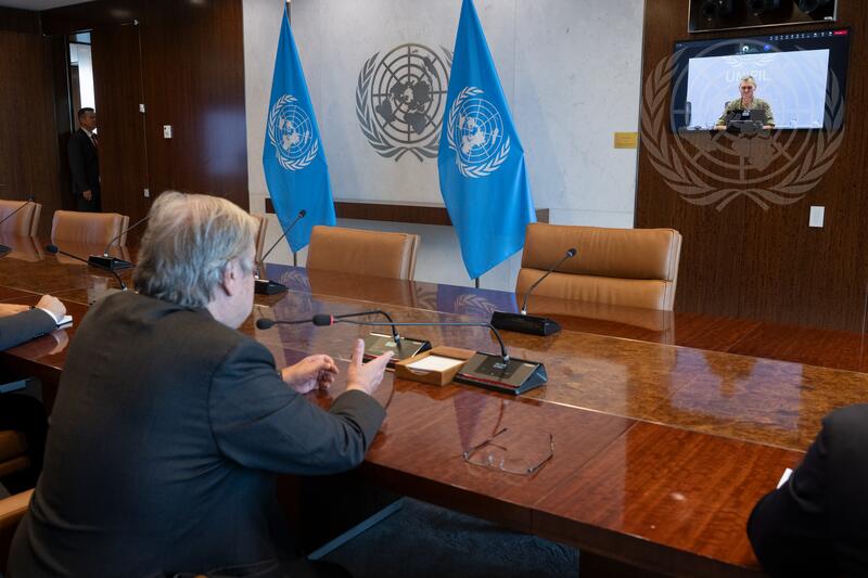 Secretary-General Meets with Head of UN Interim Force in Lebanon
