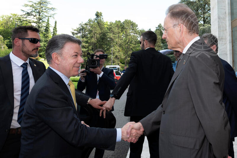 President of Colombia Visits UN Office at Geneva