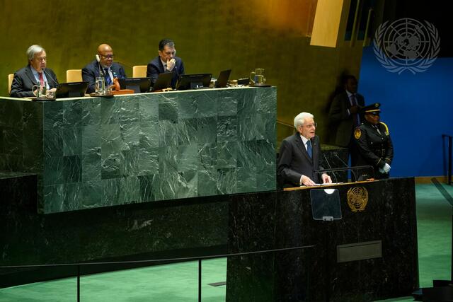 General Assembly Hears Address by President of Italy