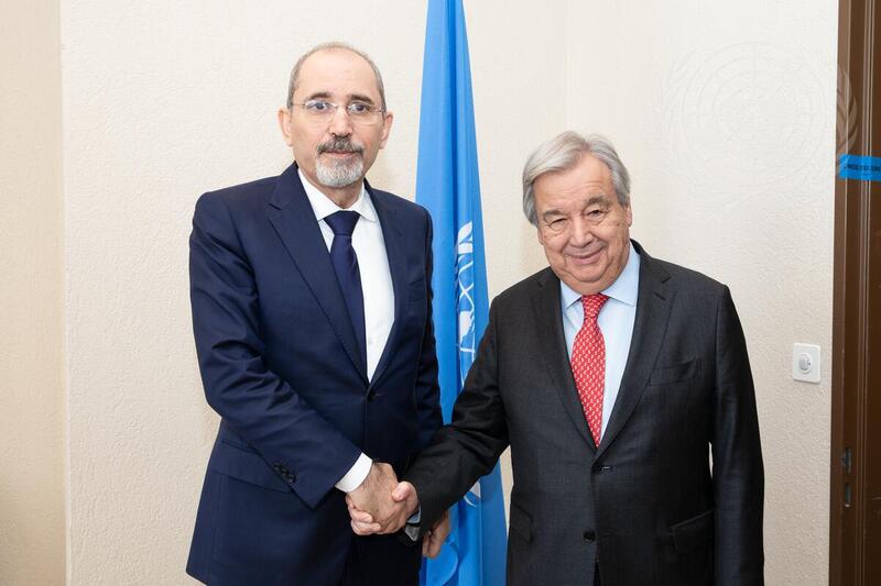 Secretary-General Meets with Deputy Prime Minister of Jordan in Geneva