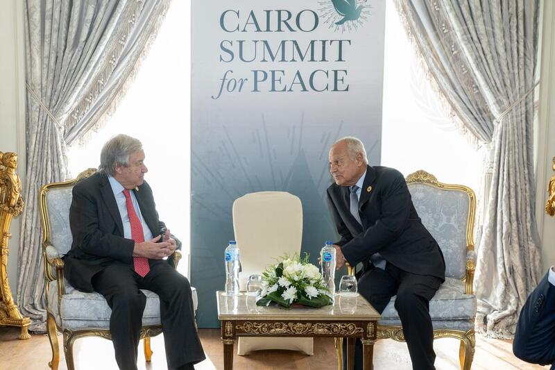 Secretary-General Meet with Secretary General of League of Arab States