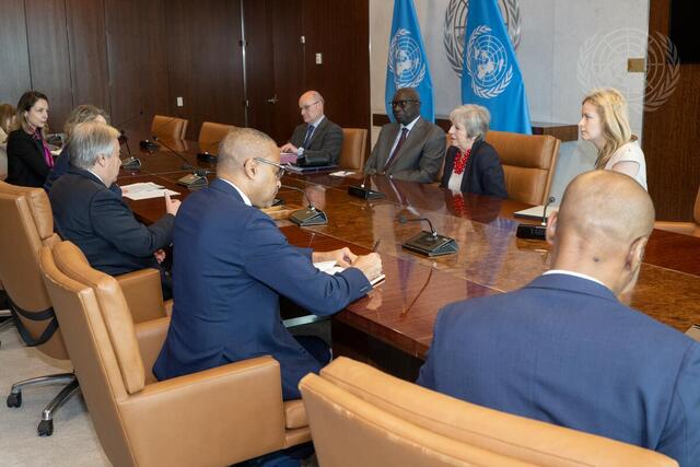 Secretary-General Meets with Delegation of Global Commission on Modern Slavery and Human Trafficking