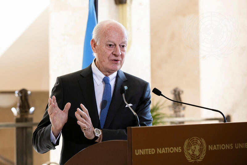 Special Envoy for Syria Addresses Press after Meeting with Syrian Delegation
